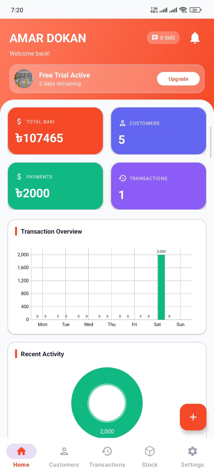 HisabNiben Home Dashboard